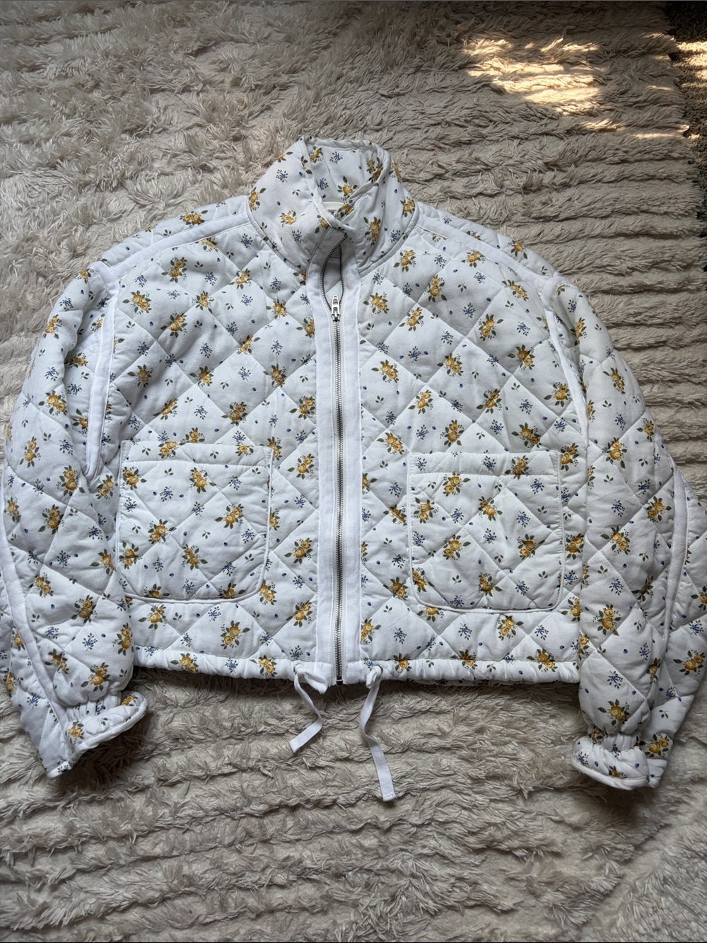 Blank NYC Floral Quilted Jacket